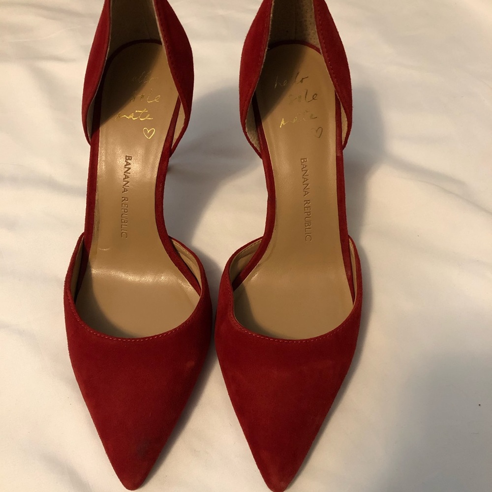 Banana Republic Hello Sole Mate Suede Heels Pumps